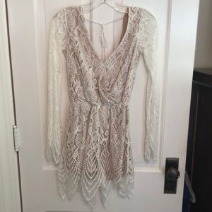 love, Fire Lace Romper